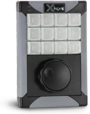 X-keys USB Programmable Keyboard with Jog & Shuttle Control for Editing or Instant Replay (12 Key, XK-12 JGS)