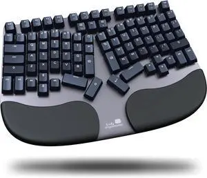 TrulyErgonomic Cleave Split Mechanical Keyboard  All-Day Comfort, Boosts Productivity, Natural Typing Posture, Tactile Optical Switches, Cushioned Palm Rest, Backlit Keys, Windows/Mac/Linux