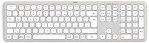 Hama Wireless Keyboard (Multi Device Keyboard with Radio/Bluetooth for PC, Smartphone, Tablet, Full Format, Battery, Silent Scissor Keys, Multimedia Keys, German QWERTZ Layout) White