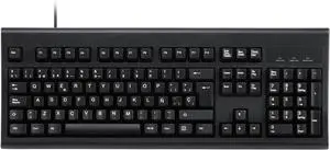 Perixx PERIBOARD-106B ES Teclado USB Español - Alto Rendimiento - Teclas más Altas - Tamaño Completo con Teclado Numérico - Negro - QWERTY Español