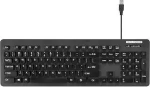 Man & Machine L Cool Keyboard, Washable - Black