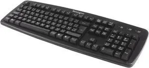 Kensington ValuKeyboard (DE), QWERTZ Version, with Splash Protection, Wired 1.5m, Ideal for The Home Office, Black, 1500109DE