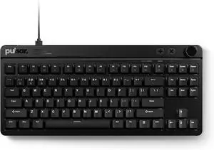 Pulsar XBOARD MS Mechanical Gaming Keyboard, 35K Scan Rate & 8K Polling for Ultra-Low Latency, Hot Swappable, TKL Gasket Mount, Aluminum Plate, PBT Double-Shot Keycaps, RGB Backlit, Volume Knob