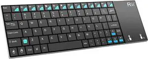 Rii Mini K12 Ultra Slim Wireless Keyboard with Touchpad for Travel Media Player Game Console (mini k12)