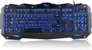 Cobra - Wired Gaming Keyboard, Spill-Resistant Design, Multimedia Keys, LED Backlit for Desktop, Computer, PC (10)