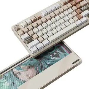 YMDK RO75 Wireless RGB Mechanical Keyboard, 3-Mode 75% Programmable, Top Printed PBT Keycaps, Ergonomic 2.4GHz/USB-C/BT5.3 Gaming Keyboards, Compatible with PC, Laptop