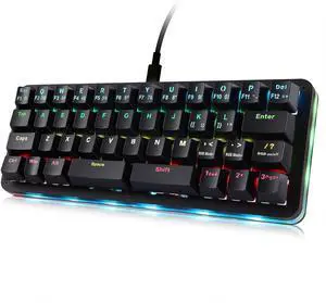 Koolertron 42-Key 40% Macaro Gaming Keyboard - Compact RGB Backlit Mechanical Keypad, Hot-Swappable USB-C Programmable Mini Keyboard for PC/Mac Gamers (Fully Customizable)