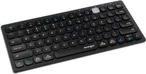 Kensington wireless keyboard - Multi-device dual wireless compact keyboard; Connects via Bluetooth or USB 3.0, QWERTY UK Layout mini keyboard, Windows, Mac, iOS and ChromeOS compatible