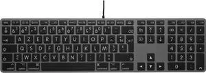 LMP  French USB Keyboard (AZERTY) with Numeric Keypad  Aluminum Top Cover and 2 USB-A Ports  Compatible with Mac (Space Gray)