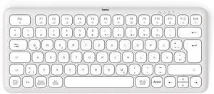 Hama Wireless Keyboard (Multi Device Keyboard with Radio/Bluetooth for PC, Smartphone, Tablet, Small, Battery, Silent Scissor Keys, Multimedia Keys, German QWERTZ Layout) White