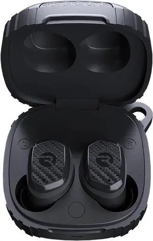 Raycon Impact Earbuds Military-Grade Impact Resistant, IP67 Bluetooth Earbuds with Stereo Sound, 90 Hours of Battery Life, Active Noise Cancellation (Black)
