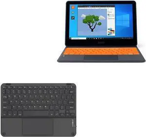 BoxWave Keyboard Compatible with Kano PC Touchscreen Laptop and Tablet 1110-01 (11.6 in) - SlimKeys Bluetooth Keyboard with Trackpad, Portable Slim TouchPad - Jet Black