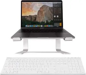 Macally Wireless Bluetooth Keyboard and Laptop Stand, Ultimate Duo