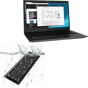 BoxWave Keyboard Compatible with Entroware Orion EL06R6 (14 in) - AquaProof USB Keyboard, Washable Waterproof Water Resistant - Jet Black