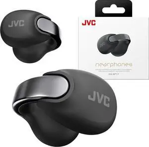 JVC Nearphones Open Ear True Wireless Headphones - Open Ear Earbuds - Bluetooth 5.3-24H Playback - IPX4 Water Resistant - Built-in Mic - Awareness & Comfort - Ear Clip Earbuds - HANP1T