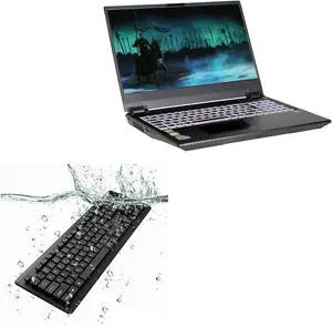 BoxWave Keyboard Compatible with NEXOC GB5 - AquaProof USB Keyboard, Washable Waterproof Water Resistant - Jet Black