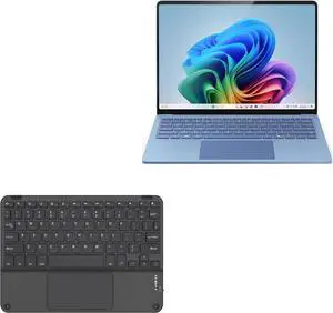 BoxWave Keyboard Compatible with Microsoft Surface Laptop 7 (13.8 in) - SlimKeys Bluetooth Keyboard with Trackpad, Portable Slim TouchPad - Jet Black