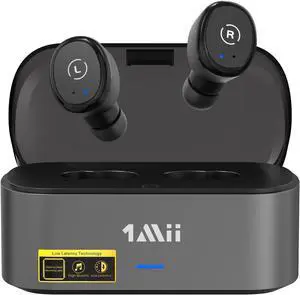 1Mii Wireless Earbuds for TV Watching,TV Headphones Wireless for Seniors with Transmitter Charging Base,2.4G Low Latency,Plug & Play, Compatible with TVs with Optical, AUX,or RCA Audio Output