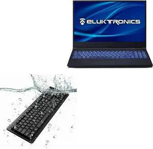 BoxWave Keyboard Compatible with Eluktronics MB-15 - AquaProof USB Keyboard, Washable Waterproof Water Resistant - Jet Black