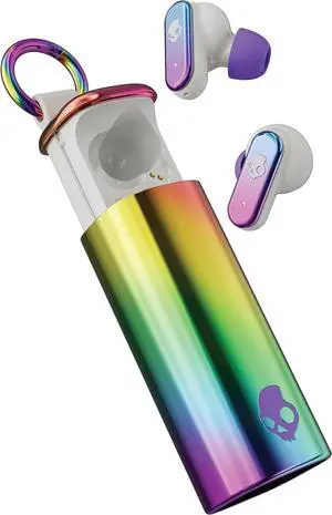 Skullcandy Dime Evo Wireless Earbuds, Bluetooth Headphones, Noise Isolating Fit, Up to 36 Hours Battery, Microphone for iPhone Android, Easy Carry with Clip-Anywhere Case - All Love