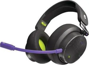 Skullcandy PLYR Multi-Platform Wireless Gaming Headset, Bluetooth Headphones, Removable Mic, Up to 24 Hrs Battery, PC, Xbox, PlayStation, 2.4GHz Low Latency Wireless Transmitter Included - Digi-Black