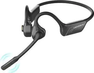 MONODEAL Bone Conduction Headphones with Mic,Open Ear Headphones Wireless Bluetooth 5.1/Mute Function/Multi-Point Capable,Air Conduction Headset with Noise Canceling Mic,for Driving Home Office