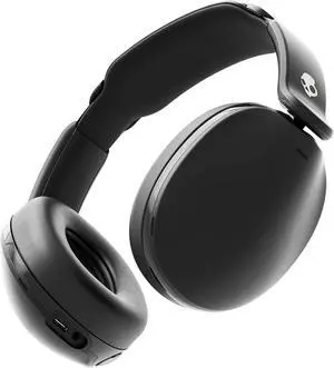 Skullcandy Hesh 360 Wireless Over-Ear Bluetooth Headphones, Up to 100 Hours Battery, Noise Isolating Fit, Flat-Folding Collapsible Design, Microphone iPhone Android - True Black