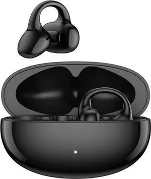 Edifier LolliClip Open-Ear True Wireless Earbuds, Bluetooth 5.4, Hi-Res LDAC, Adaptive ANC, Health Monitoring, Spatial Audio, Interchangeable Design, Multipoint, App Control, IP56, Black