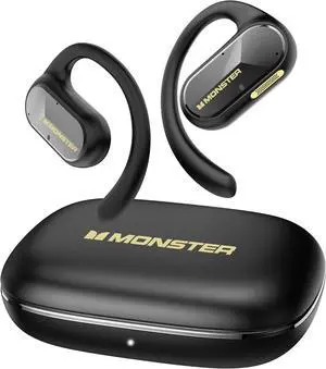 Monster Open Ear AC312 Headphones, Bluetooth 5.4 Wireless Earbuds with Noise-Cancelling Mic for Clear Calls, Powerful Sound by 16mm Large Drivers, Touch Control 32H Playtime, IPX5 Waterproof for Sport
