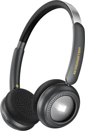 Monster N-Tune MINI 01 Wireless On-Ear Headphones - Bluetooth 6.0 Wireless Headset with Speed Charge, Clear Audio, 50H Playtime, Comfortable & Lightweight Design, Hands-Free Calls (Black)