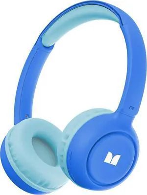 Monster Cute SK100 Kids Bluetooth Headphones, 85/94dB Safe Volume Limited, 60 Hours Playtime, Bluetooth 6.0, On-Ear Toddler Headsets with Built-in Mic, Lightweight Wireless Headphones for Kids, Blue
