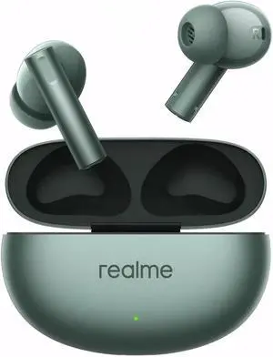 realme Air 6 True Wireless Earbuds, 50dB Active Noise Reduction, Hi-Res Sound, LHDC, 12.4mm Dynamic Bass Driver, 6 Mics Clear Call, 40H Battery, Bluetooth 5.3, IP55 Water Resistance - (Green)