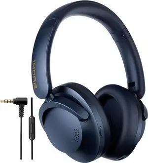 1MORE SonoFlow Pro HQ51 Wireless Over-Ear Headphones, Reduce Noise by Up to 45dB, Hi-Res Audio, 100H Playtime, App Control, Bluetooth 5.4, AI Clear Calls, Ultra-Light Comfort for Travel Office, Blue
