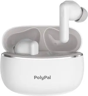 Polypal P1 AI Translation Earbuds  Supports 138 Languages, 600 Minutes/Month, Ideal for Live Speech and Video, Spanish-English Translator Headphones for Immigrants, Compatible with iOS & Android