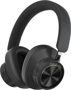 ZIHNIC Active Noise Canceling Headphones, Wireless Over Ear Bluetooth Headphones, Hi-Res Audio, Prolonged Battery Life, Deep Bass, Comfortable Foam Ear Cups-Black