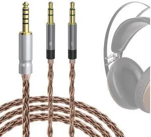 Geekria Apollo Single Crystal Copper Upgrade Audio Cable Compatible with Meze Audio 99 Classics Series, 109 PRO, LIRIC 2, LIRIC 4.4mm to Dual 3.5mm Replacement Headphones Cord (4.9ft / 1.5m)