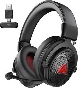 E900X 5.8G Wireless Gaming Headset for PC PS4, PS5, Computer, Laptop - Dual Mic ENC Call Noise Cancelling Headphones with Micphone - 7.1 Srround Sound - Over Ear Headphones for TV, Music, Meeting