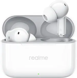 realme Buds T200 TWS Earbuds, Hi-Res Audio, LDAC, IP55 Water Resistant, 12.4mm Dynamic Bass Driver, 32dB ANC, 50h Playback (White)