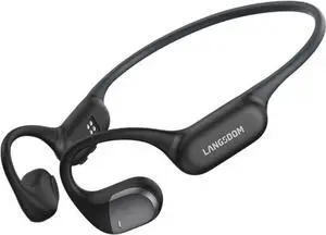 Langsdom Running Headphones AirWare Pro, Open Ear Lightweight Skin-Friendly Comfort, Superior Sound, IP67 Waterproof, Built-in 32GB MP3 Mode, 17.5Hrs Battery Life (Black)