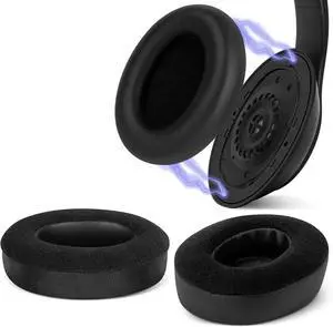 Geekria SNAP Ear Pads Replacement Kit for Beats Studio Pro Headphones, Magnetic Easy Switch Ear Cushions, Exchange Earpads in Seconds, Repair Parts (Protein Leather+Velour, 2 Pairs)
