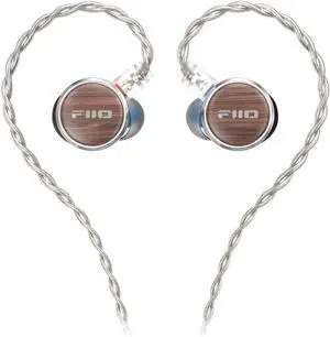 FiiO FP3 HiFi 14.5mm Planar Diaphragm Driver in Ear Earphone IEMs, with Solid Wood faceplate, Detachable 0.78mm 2Pin IEM Cable for Musician Singer Audiophile (Black Walnut)