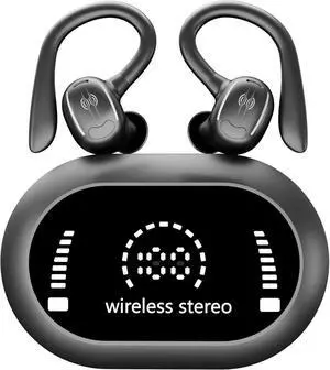 Wireless Ear-Hook TWS Earphones Bluetooth Earbuds Over The Ear Headphones Compatible with Samsung Galaxy S25 Ultra, True Stereo Charging Case Hands-Free Mic Headset
