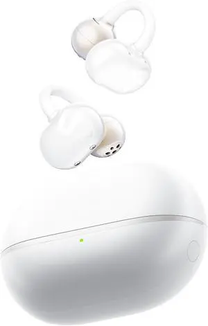 SoundPEATS POP Clip Open Ear Headphones, Lightweight Comfort Wireless Earbuds, Bluetooth 5.4 Earphones, 30H Playtime, IPX5, Sports Running, Workout, White