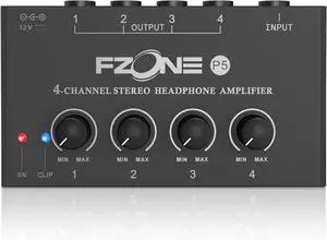FZONE 4-Channel Stereo Headphone Amp Portable Headphone Amplifier with Higher-Fidelity Sound