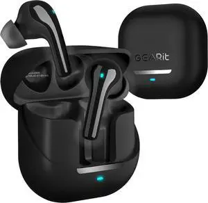 GEARit True Wireless Bluetooth Earbuds Compatible with iPhone, Android - 22H Playtime Earpods w/Active Noise Cancellation Up to 98.5% - HD Sound Clarity, Smart Touch Control - 5.4 Bluetooth Ear Buds