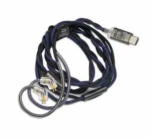 ST2 IEM Cable USB-C, ESS ES9218AC Pro DAC Chip, in-Line Control, HD Mic, Hi-end OFC Cables, 0.78 mm 2pin, 1.5 m Earbud Extension Cord for in Ear Monitor Wired