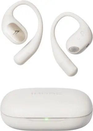 1MORE S31 Open Ear Bluetooth Headphones - 14.2mm Driver with Deep Bass, 4-Mic for Clear Calls, IPX5 Waterproof, 30H Playtime, Secure Ear Hooks, Lightweight Wireless Earbuds for Sport Running, White