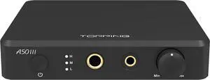 Topping A50 III Headphone Amplifier NFCA modules 12V Trigger Fantasy HPA for Desktop (Black)