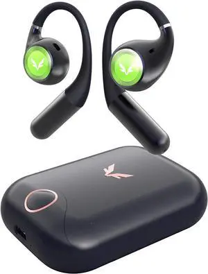 mifo FiiTii U Open-Ear Headphones  True Wireless Bluetooth 5.4 Sport Earbuds, Ultra-Comfortable for Long Wear, 12H Playtime (60H with Case), Perfect for Running, Driving & Music