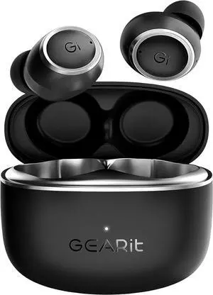 GEARit True Wireless Bluetooth Earbuds Compatible with iPhone, Android - 22H Playtime Earpods w/Active Noise Cancellation Up to 98.5% - HD Sound Clarity, Smart Touch Control - 5.4 Bluetooth Ear Buds